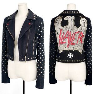 ❤️ SLAYER Studded Jean Jacket